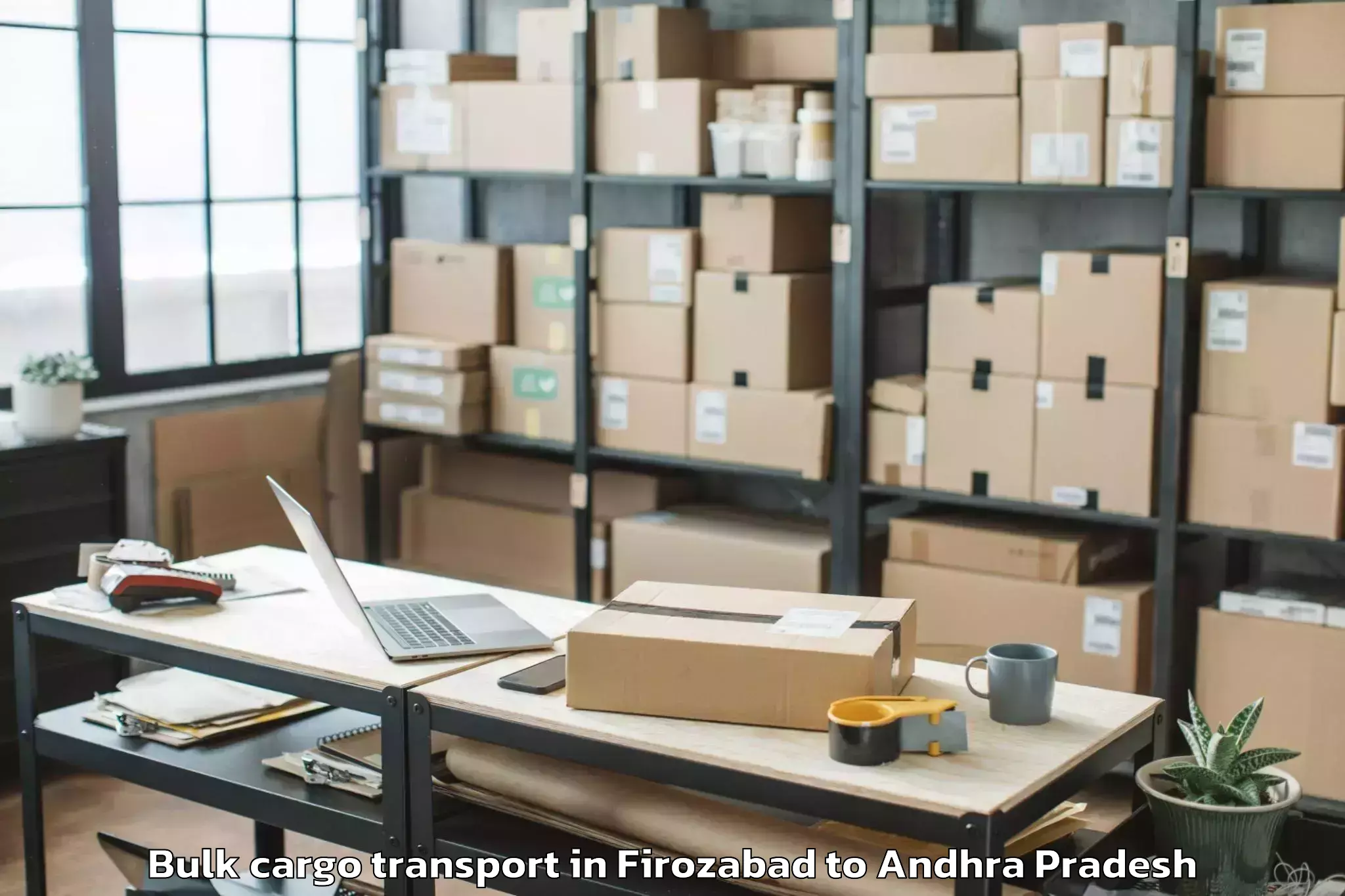 Book Your Firozabad to Pedakakani Bulk Cargo Transport Today